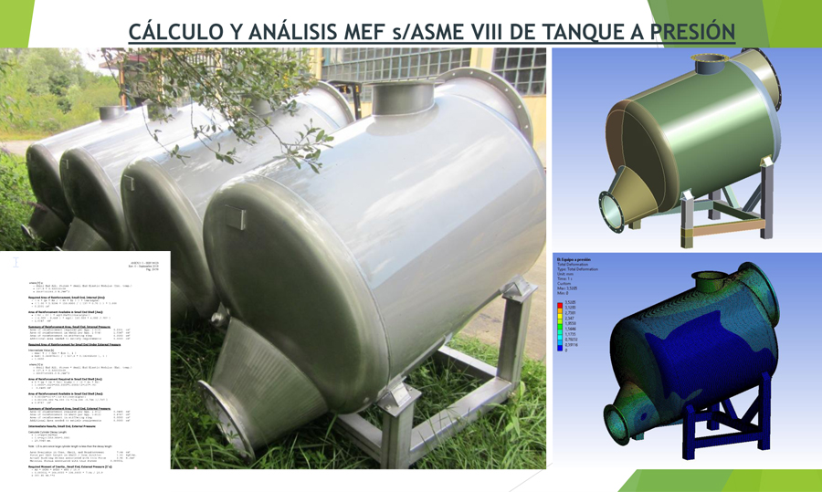 ingeniería eslava calculo analisis mef s asme viii tanque a presion